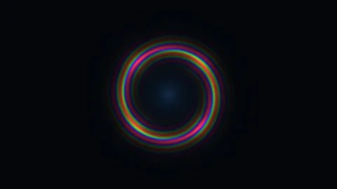 Vibrant Rainbow Concentric Rings Seamless Loop Stock Footage 340751526