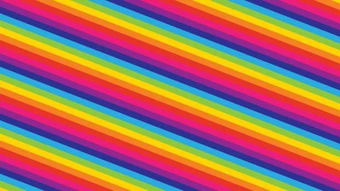 Vibrant rainbow diagonal stripes create a clean geometric background with Stock Illustration