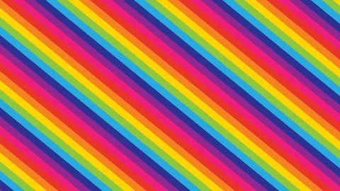 Vibrant rainbow diagonal stripes form a seamless geometric pattern with 스톡 일러스트
