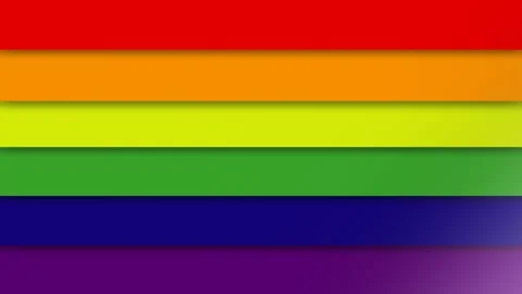 Vibrant Rainbow Flag Celebrating Global LGBTQ Pride Month and Equality. Stock Footage 340031497