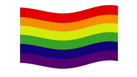 Vibrant Rainbow Flag Waving Symbolizing Pride Month Celebration and LGBTQ E.. 库存影片 340031808