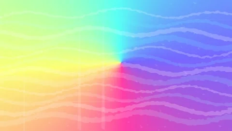 Vibrant rainbow gradient background with moving wavy lines Stock Footage 335936895