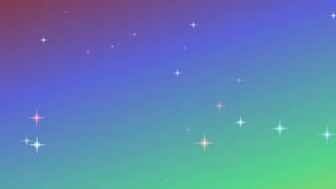 Vibrant Rainbow Gradient Background with Sparkling Twinkling Stars Stock Footage 329375302
