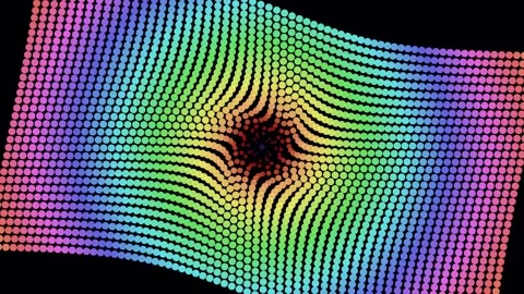 Vibrant rainbow gradient digital abstract background with concentric energy.. Stock Footage 336836336