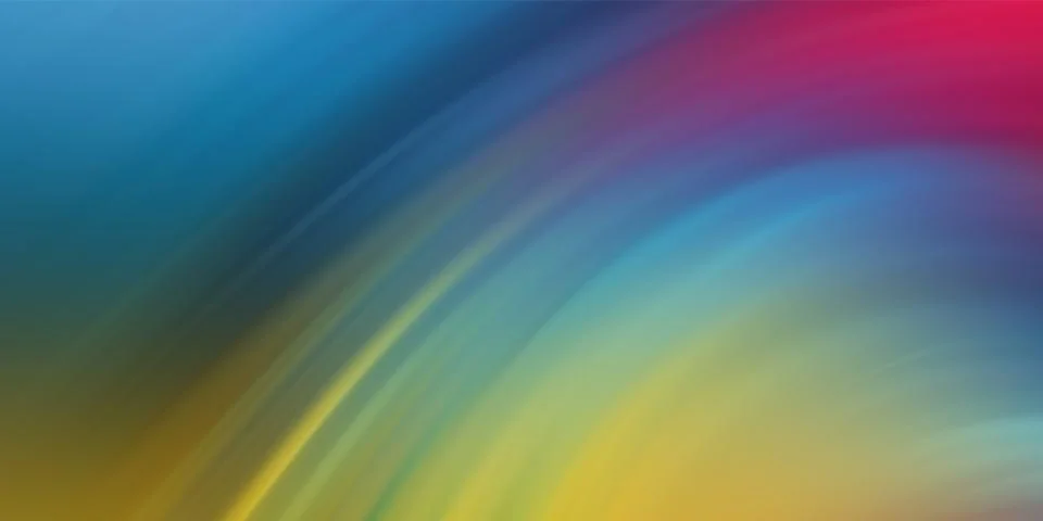 Vibrant rainbow gradient light abstract background with soft bokeh glow effec Illustrazione stock