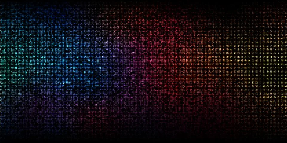 Vibrant rainbow gradient mosaic grid background. Sparkling Multicolor abstr.. Stock Illustration