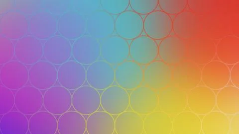 Vibrant rainbow gradient with subtle hexagonal overlay and soft bokeh effect Stock Illustration