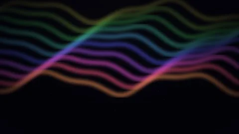 Vibrant Rainbow Gradient Wave Background Transition Loop Stock Footage 336836735