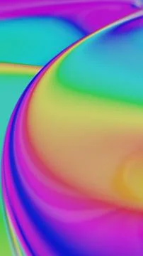 Vibrant Rainbow Gradient Waveforms in Abstract Digital Flow Illustrazione stock
