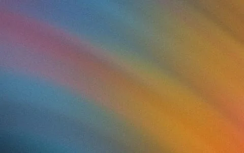 Vibrant rainbow grainy gradient texture with blue orange and purple flowing.. Stock Illustration