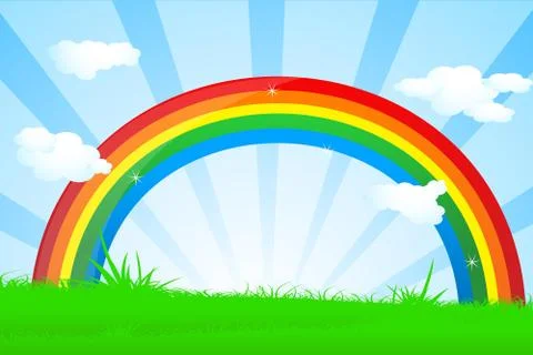 Vibrant rainbow Stock Illustration