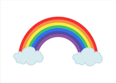 A vibrant rainbow Illustrazione stock