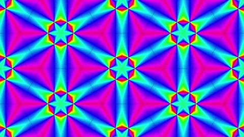 Vibrant Rainbow Kaleidoscope: A mesmerizing digital artwork featuring a rep.. Stock Footage 310709652