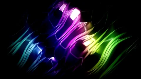 Vibrant Rainbow Liquid Light Waves Social Media Background Loop 4K Stock Footage 347176974
