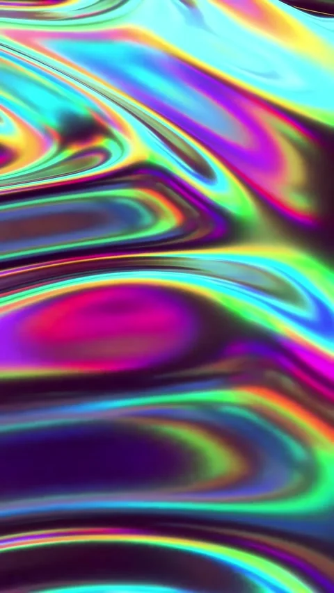 Vibrant Rainbow Metallic Liquid Abstract Background Stock Footage 318012807
