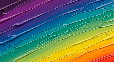 Vibrant Rainbow Paint Strokes Texture Background Stock Illustration