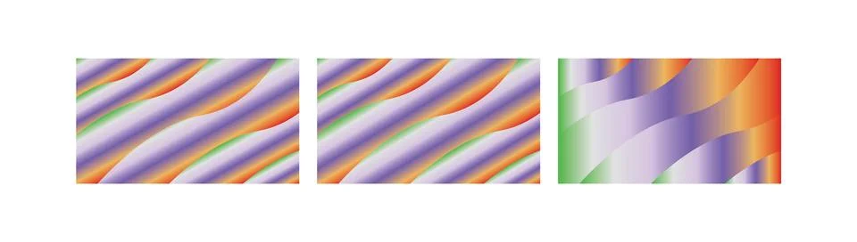 Vibrant Rainbow Prism Gradient Wave Backgrounds in Multicolor Layers for Ev.. Stock Illustration