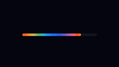Vibrant rainbow progress bar for colorful kids videos and LGBTQ content dis.. Stock Footage 324918137