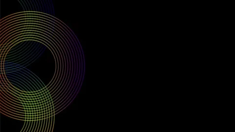 Vibrant Rainbow Rings Abstract Motion Background for Pride Month Celebrations Stock Footage 340032685