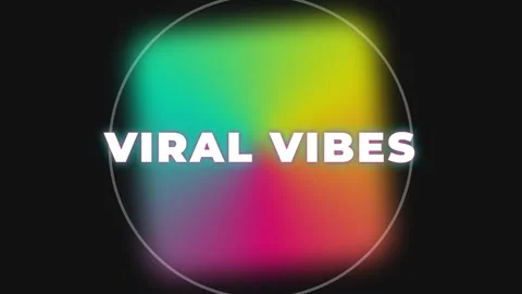 Vibrant Rainbow Spectrum Glow Background with 'Viral Vibes' Text Effect Stock Footage 336880206