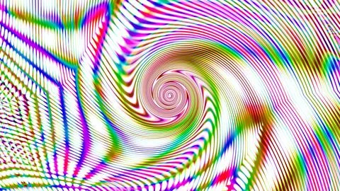 Vibrant Rainbow Spiral Pattern with Dynamic Colorful Swirls Stock Illustration