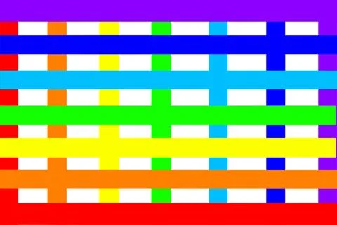 Vibrant Rainbow Striped Geometric Pattern Stock Illustration