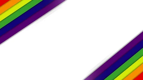 Vibrant Rainbow Stripes for Pride Month Celebration Background. Stock Footage 340031526