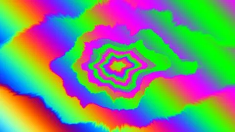 Vibrant rainbow swirls form hypnotic, pulsing center Stock Illustration