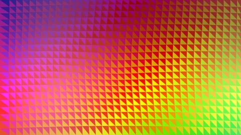 Vibrant Rainbow Triangular Mosaic Grid Color Shift Stock Footage 340131731