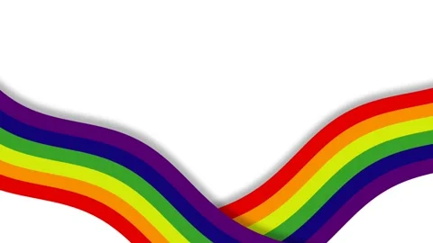 Vibrant Rainbow Wave Background for Pride Month Celebration and Inclusivity. Stock Footage 340031599