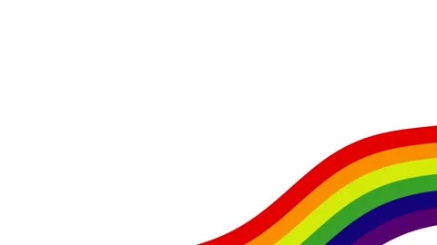 Vibrant Rainbow Wave Background for Pride Month Celebrations and LGBTQ Comm.. Stock Footage 340031912