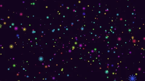 Vibrant random dot pattern on black background Stock Footage 297604048