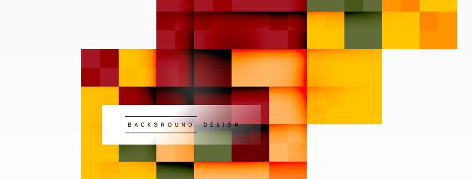 Vibrant rectangle pattern with colorful tints and shades on white background Illustrazione stock