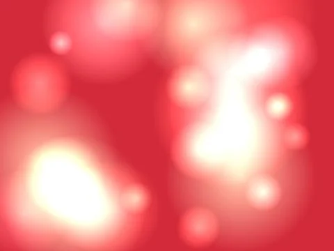 Vibrant red abstract bokeh background with soft glowing light spots for fes.. Stock Illustration