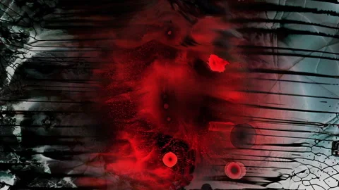 Vibrant Red Abstract Liquid Background with Dark Flowing Lines and Glowing .. Stock Footage 311662356