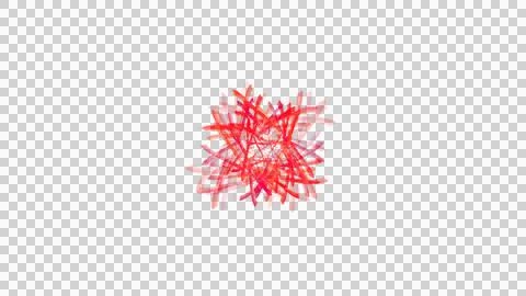 Vibrant red abstract network connections on white background 스톡 일러스트