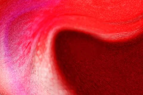Vibrant red abstract texture showing a velvet-like swirl and curved fold in.. Illustrazione stock