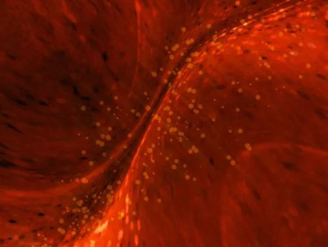 Vibrant Red Abstract Wave Pattern with Dots for Modern Design and Backgrounds 库存插图