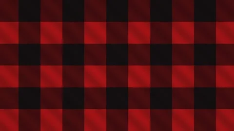 Vibrant red and black checkered pattern in a simple design Stock Footage 338227529