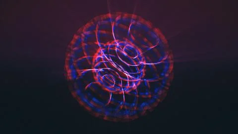 Vibrant red and blue light trails Stock Illustration
