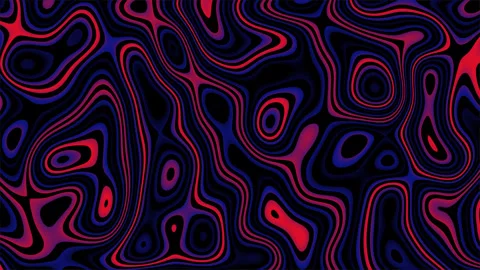 Vibrant red and blue marble abstract background. Loop animation background Stock Footage 313797584