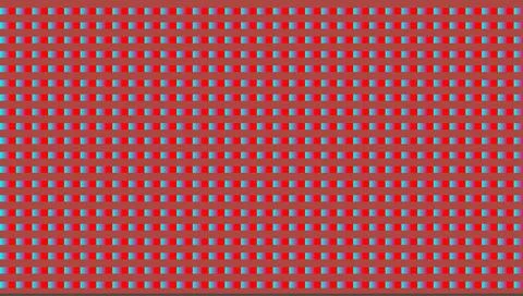 Vibrant red and blue pixelated pattern on white background Stock Illustration