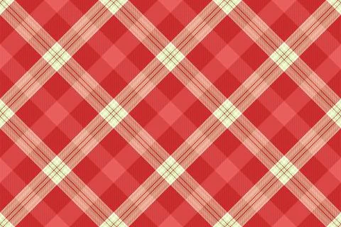 Vibrant red and cream diagonal plaid pattern.  Perfect for textile design, we Stockillustratie
