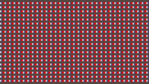 Vibrant red and gray pattern on dark background with small squares Stock Illustration