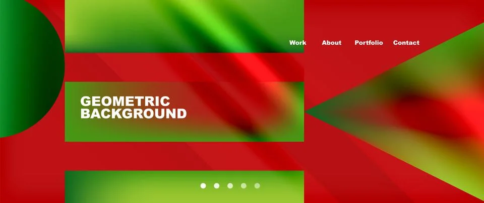 Vibrant red and green pattern with geometric shapes on grassy background イラスト素材
