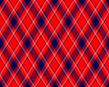 Vibrant red and navy diagonal plaid pattern.  Perfect for textile design, web 스톡 일러스트