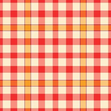 Vibrant red and orange gingham check pattern. Perfect for backgrounds, textil Illustrazione stock