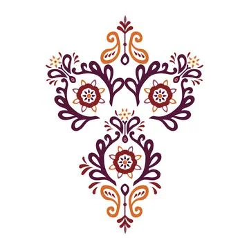 A vibrant red and orange pattern against a crisp white background Stock Illustration