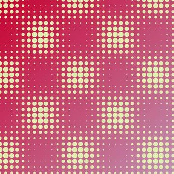 Vibrant red and pink gradient background with yellow halftone dot pattern Illustration