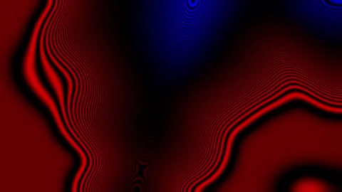 Vibrant red and purple waves pulse across a dark canvas Vídeo Stock 340414040